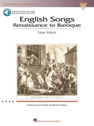 English Songs Renaissance to Baroque Vocal Solo & Collections sheet music cover